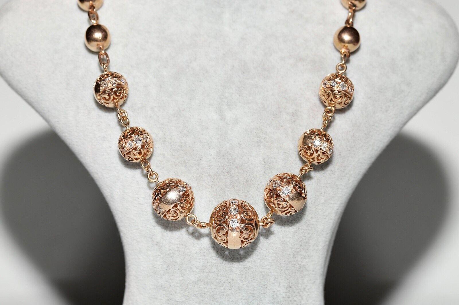 In very good condition.
Total weight 33.5 grams.
Totally 2.80 ct diamond.
The diamond has s1-s2-s3-Pique clarity and G-H-I color.
Totally necklace lenght is 57 cm.
Original vintage item about 70 years old.
Please contact for any questions.
