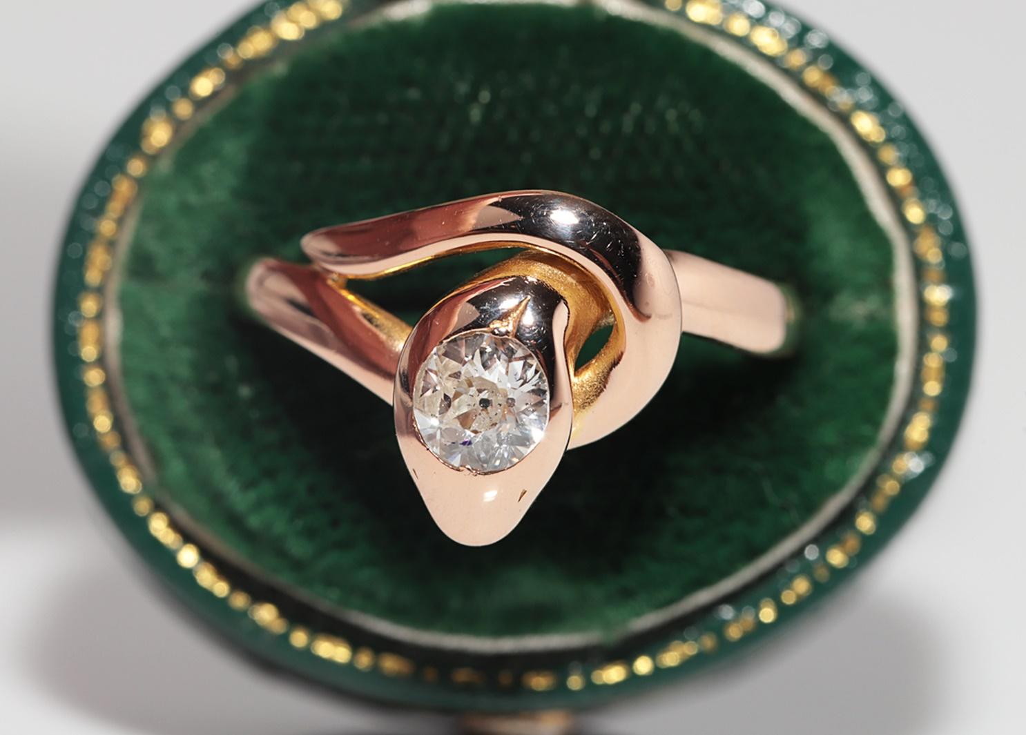 En muy buen estado.
El peso total es de 4,7 gramos.
Totalmente es diamante talla antigua 0,62 ct.
El diamante es de color H y claridad s1.
La talla del anillo es US 7.75 
Podemos fabricar cualquier tamaño.
La caja no está incluida.
Ponte en contacto