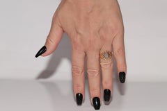 Vintage Circa 1960s 18k Gold Handcrafted Natural Diamond Solitaire Ring