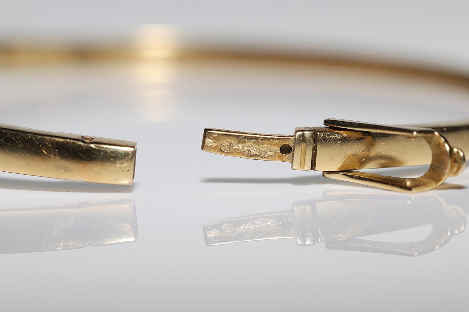 Bracciale Vintage CIRCA 1960 in oro 18k con diamanti naturali e rubini calibrati in vendita 7