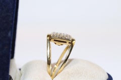 Vintage Circa 1960s 18k Gold Natural Diamond And Ruby Two Face Ring