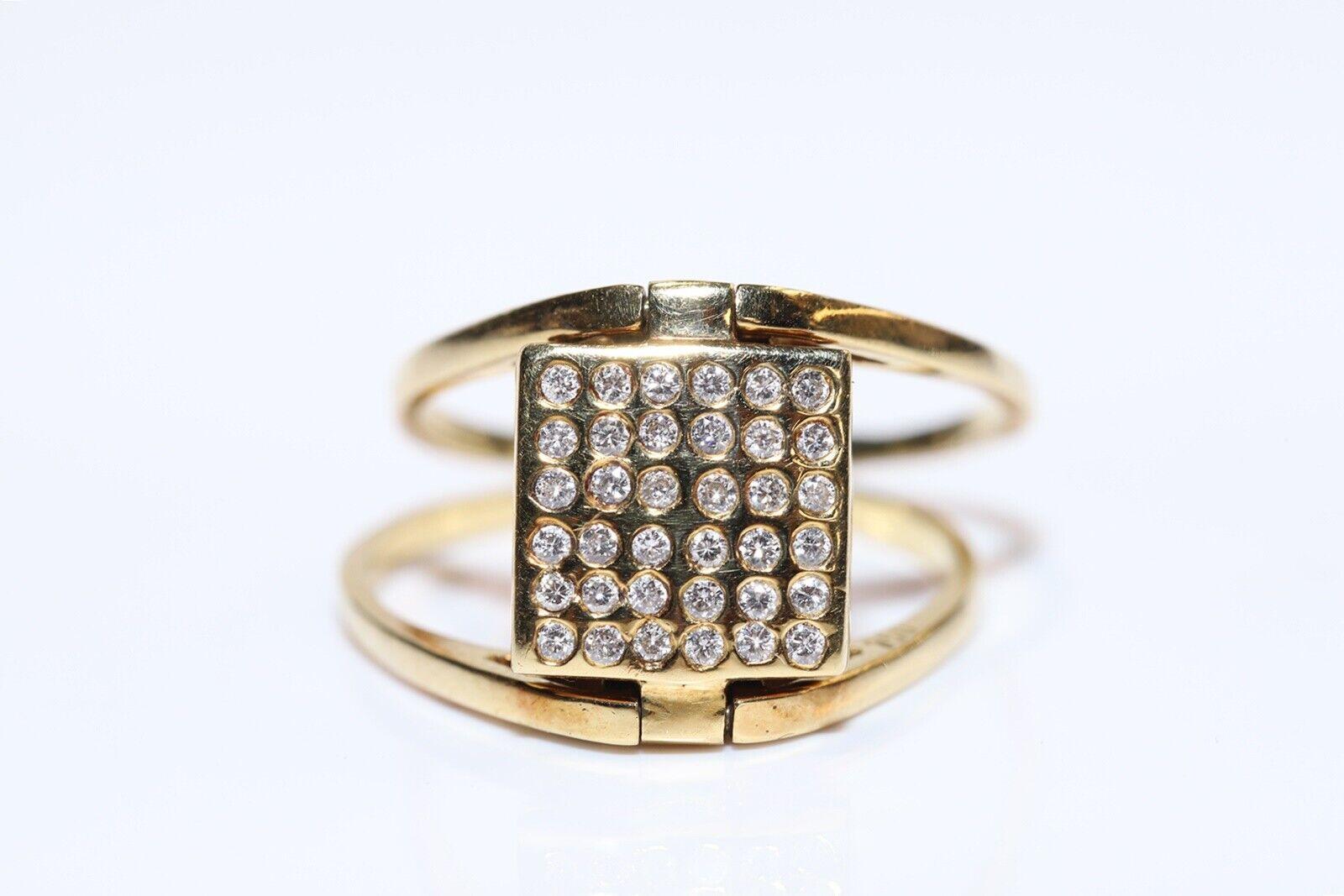 Zwei- Face-Ring aus 18 Karat Gold mit natürlichem Diamant und Rubin, Vintage, ca. 1960er Jahre im Zustand „Gut“ im Angebot in Fatih/İstanbul, 34