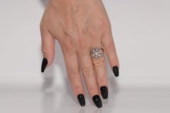 Anello decorato con diamanti naturali taglio antico CIRCA 1960 in oro 18 ct.