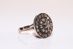 Vintage Circa 1960s 8k Gold Natural Rose Cut Diamond Ring
