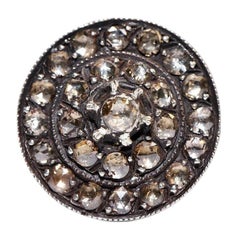 Anello con diamante naturale taglio rosa in oro 8k CIRCA 1960