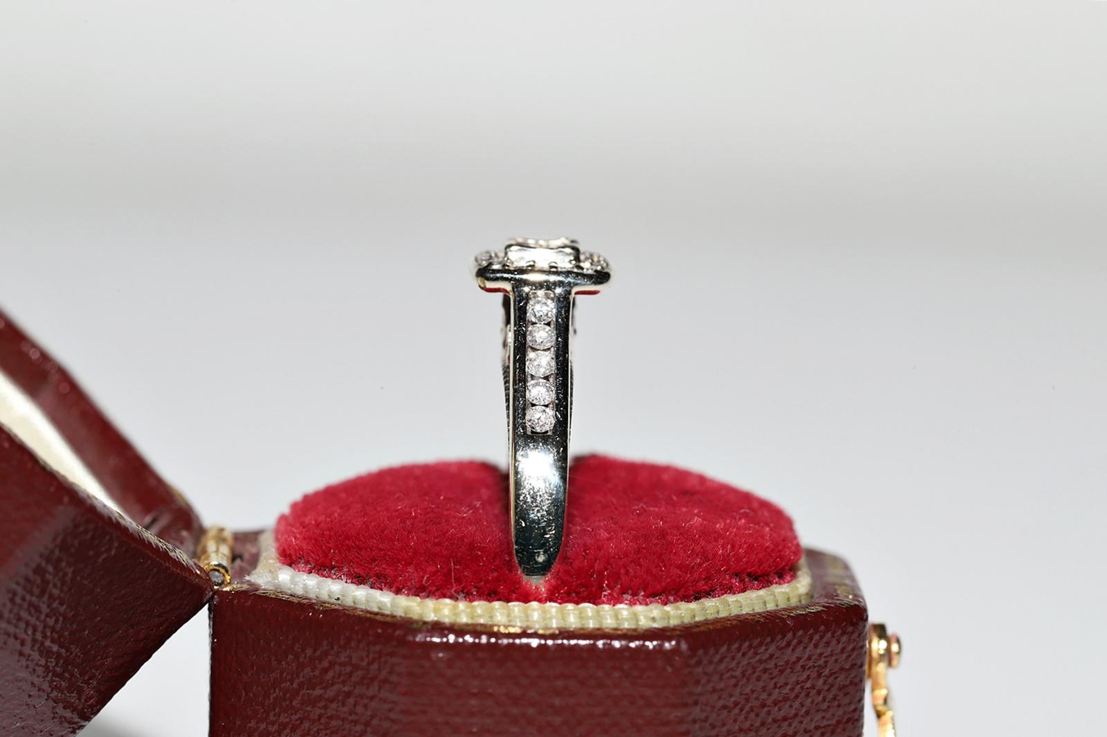 Vintage CIRCA 1960s 9k Gold Natürliche Diamant dekoriert Hübscher Ring im Zustand „Gut“ im Angebot in Fatih/İstanbul, 34
