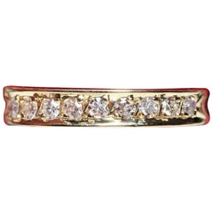 Handgefertigter Vintage-Ring aus 18 Karat Gold mit natürlichem Diamanten, Vintage, ca. 1960er Jahre