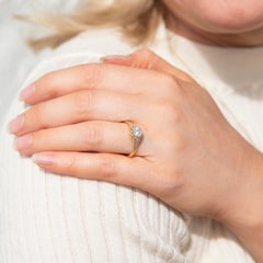 Vintage Circa 1960s Illusion Set Diamond Engagement Ring 18 Carat Yellow Gold