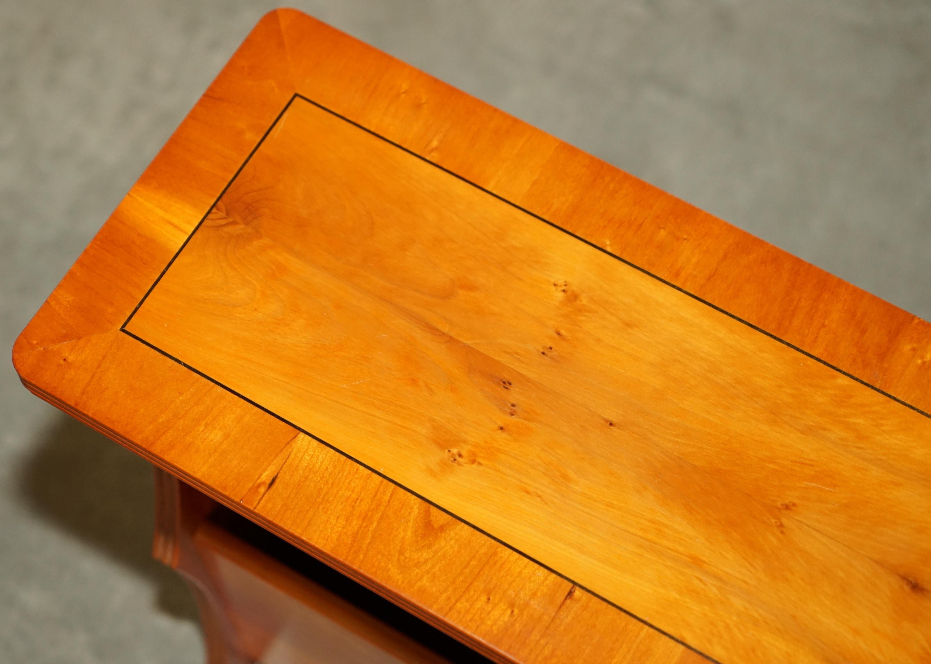 Hand-Crafted VINTAGE CIRCA 1960's MID CENTURY MODER WALNUT & BURR YEW WOOD MAGAZINE RACK For Sale