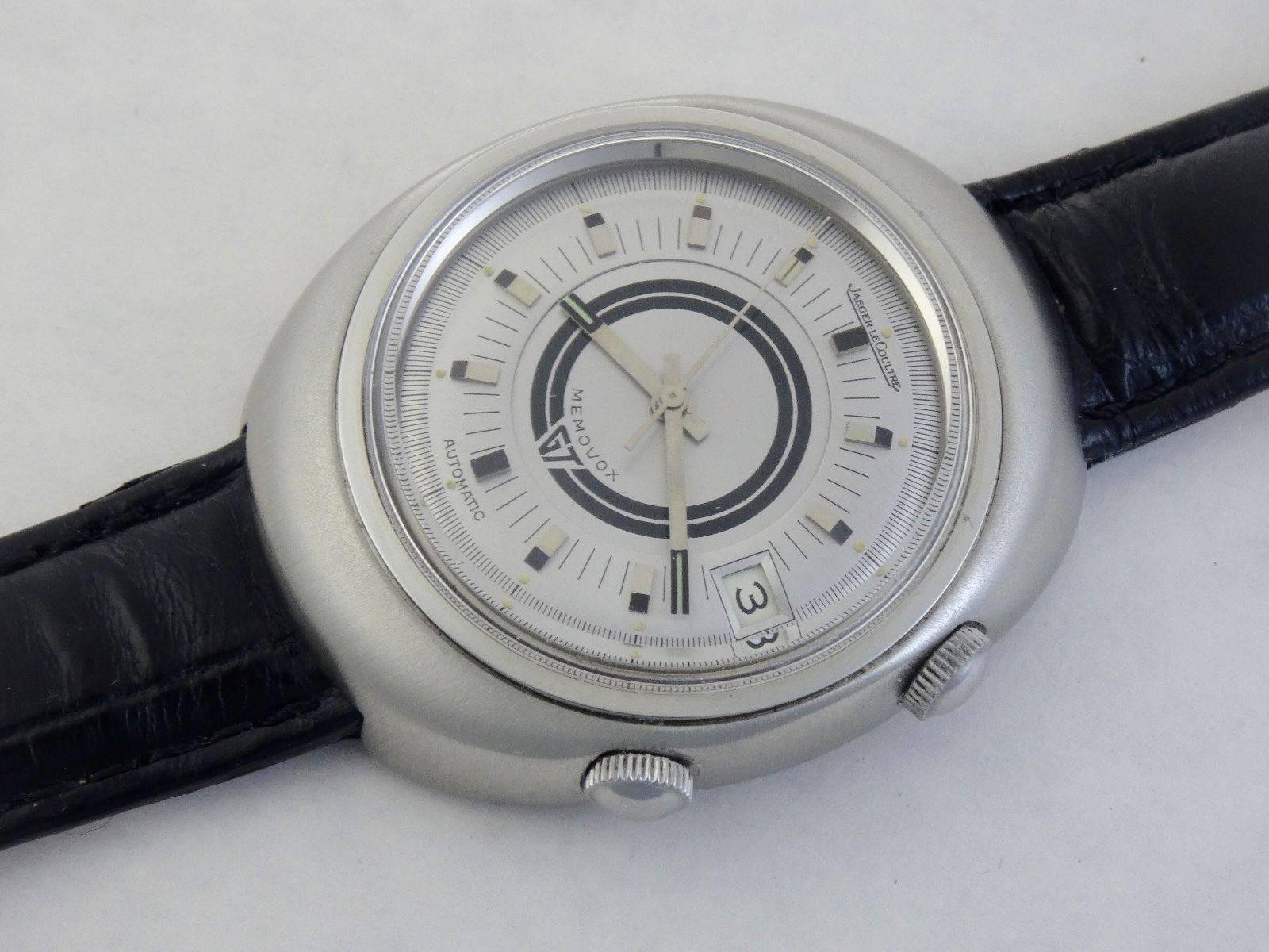 Contemporary Jaeger-LeCoultre Stainless Steel Memovox Alarm Wristwatch Ref E861, circa 1970
