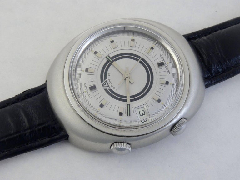 Jaeger-LeCoultre Stainless Steel Memovox Alarm Wristwatch Ref E861 ...