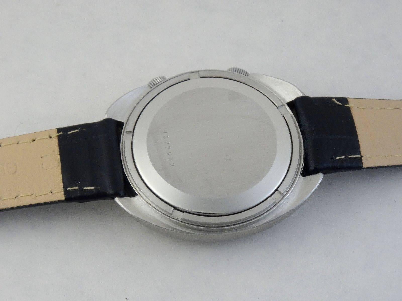 Men's Jaeger-LeCoultre Stainless Steel Memovox Alarm Wristwatch Ref E861, circa 1970