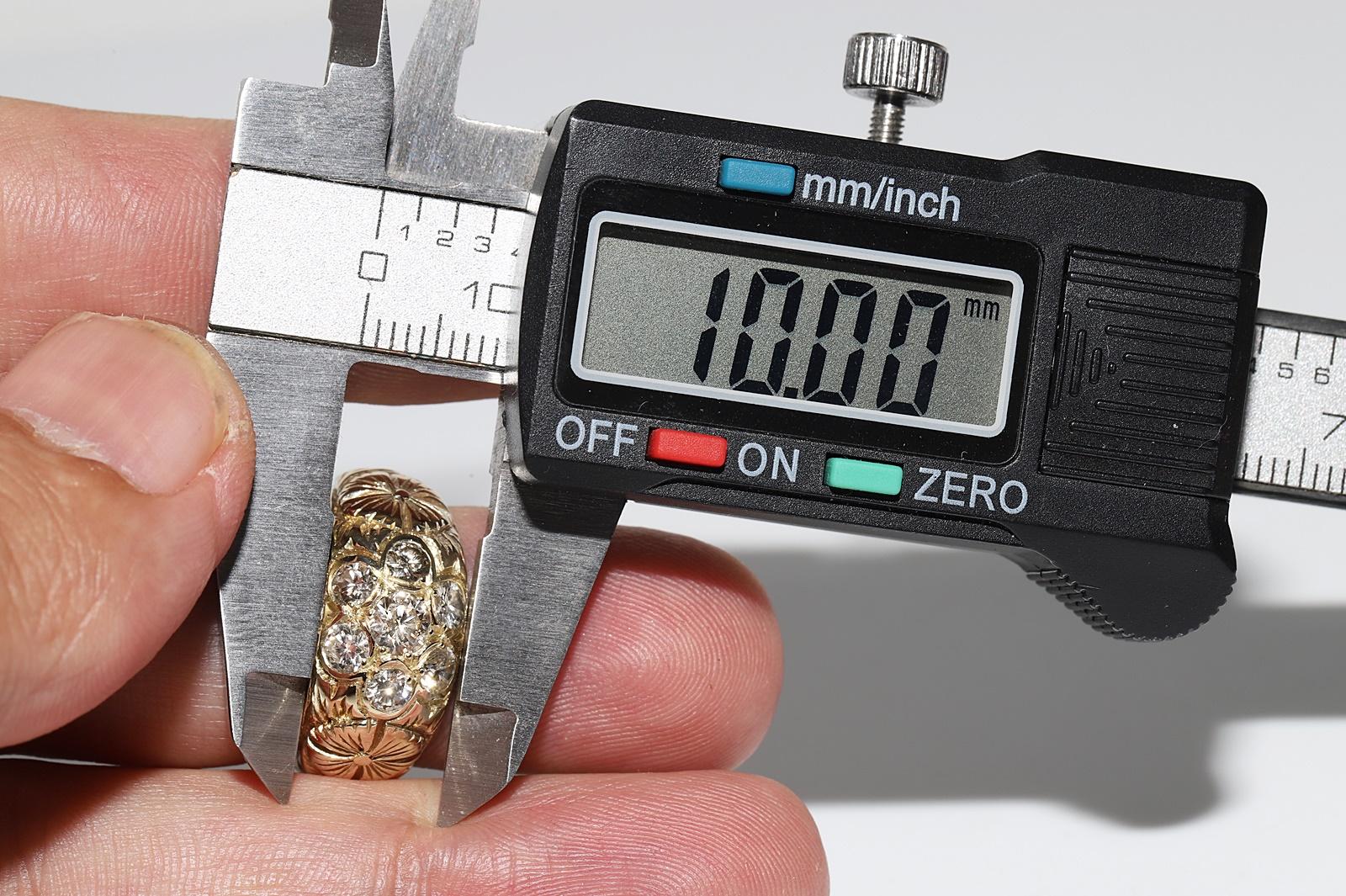 Anello d'epoca CIRCA 1970 in oro 14k con diamanti naturali decorati e piuttosto forti in vendita 9