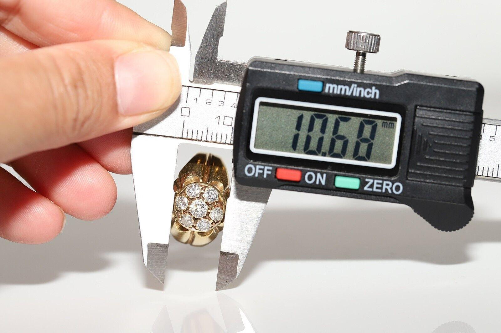 Vintage CIRCA 1970er Jahre 14k Gold natürlichen Diamanten verziert starken Ring im Zustand „Gut“ im Angebot in Fatih/İstanbul, 34