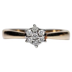 Vintage Circa 1970s 14k Gold Natural Diamond Ring