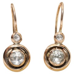 Diamond Lever-Back Earrings