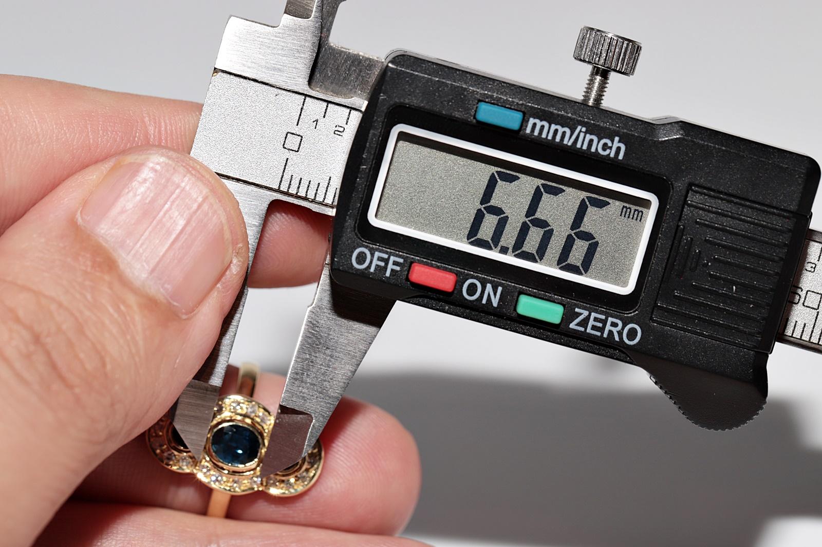 Navette-Ring aus 18 Karat Gold mit natürlichem Diamant und Saphir, Vintage, ca. 1970er Jahre Damen im Angebot