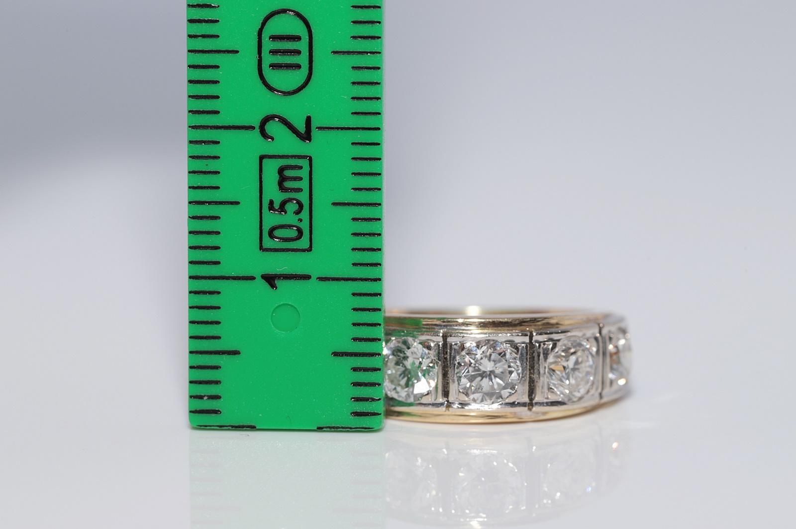 Anello a fascia decorato con diamanti naturali in oro 18k, CIRCA ANNI 70 in vendita 9