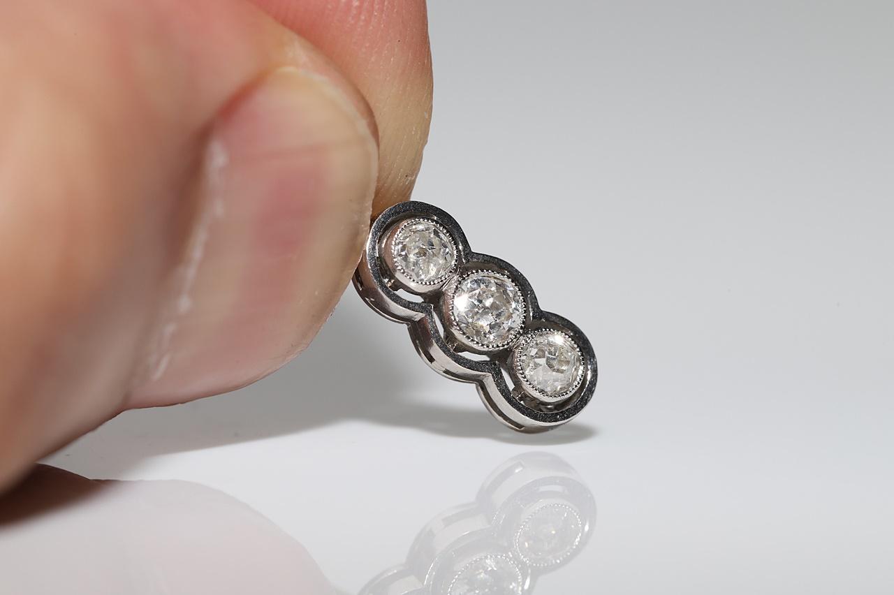 Vintage CIRCA 1970er Jahre 18k Gold natürlichen Diamanten verziert Anhänger Halskette im Angebot 5