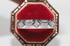 Vintage Circa 1970s 18k Gold Natural Diamond Decorated Ring