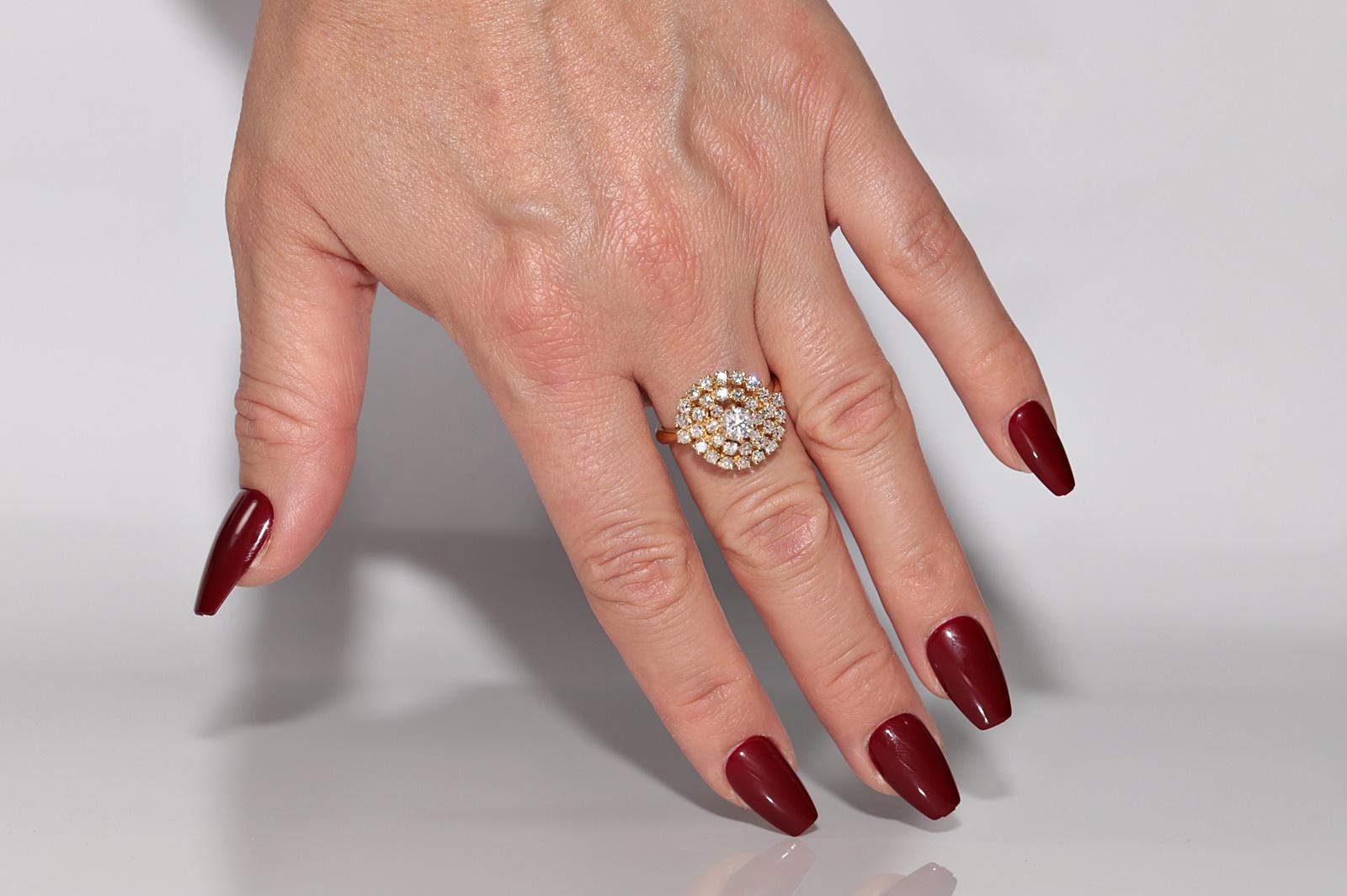 Vintage Circa 1970s 18k Gold Natural Diamond Decorated Snail Style Ring For Sale 7