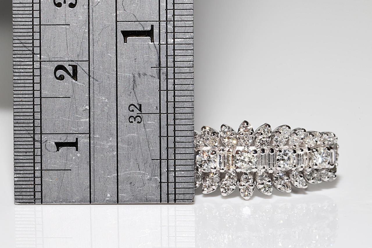 Anello forte in oro 18k con diamanti naturali decorati, CIRCA ANNI 70 in vendita 5