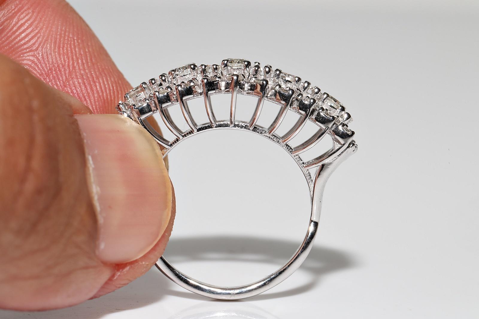 Anello forte in oro 18k con diamanti naturali decorati, CIRCA ANNI 70 in vendita 6