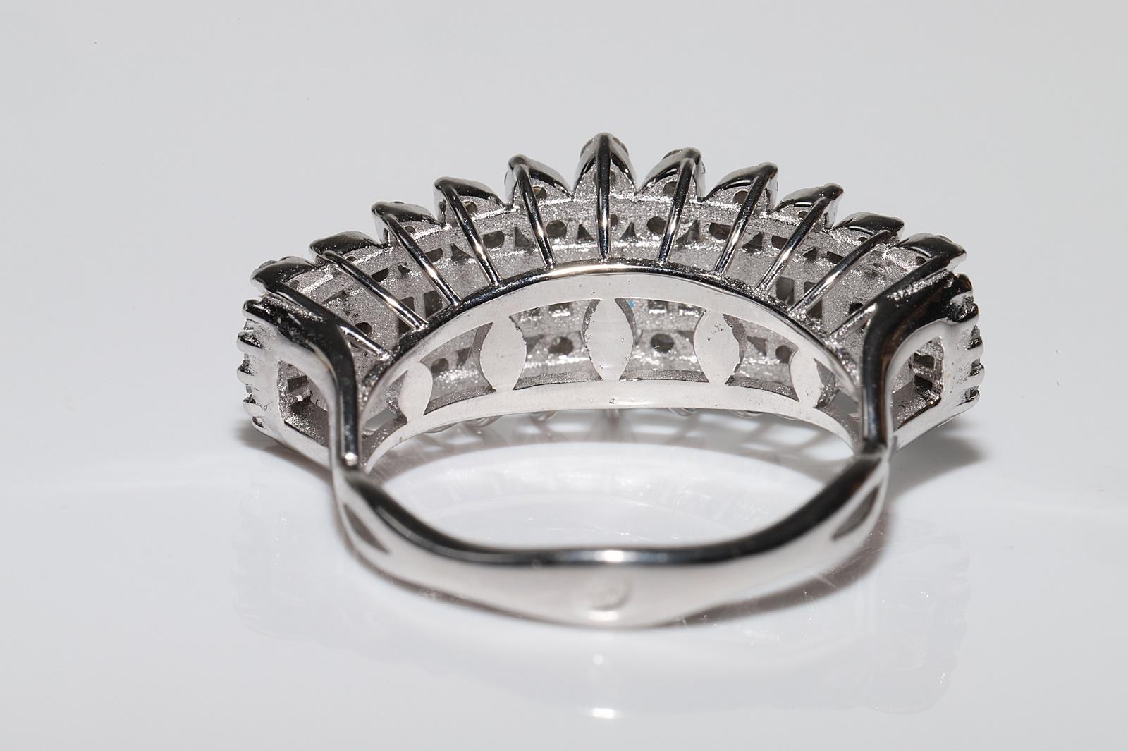 Anello forte in oro 18k con diamanti naturali decorati, CIRCA ANNI 70 in vendita 8