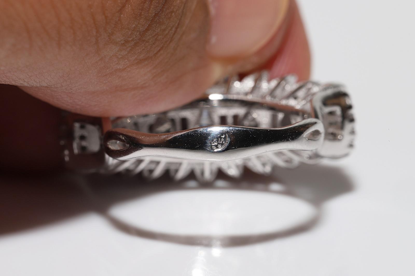 Anello forte in oro 18k con diamanti naturali decorati, CIRCA ANNI 70 in vendita 10