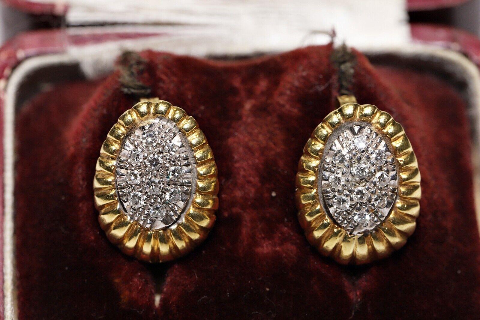 In sehr gutem Zustand.
Gesamtgewicht 3.9 Gramm.
Insgesamt etwa 0,40 ct Diamant.
Der Diamant hat vs Klarheit und H Farbe.
Säure getestet, um 18k echtes Gold zu sein.
Die Box ist nicht enthalten.
Bitte kontaktieren Sie uns bei Fragen.