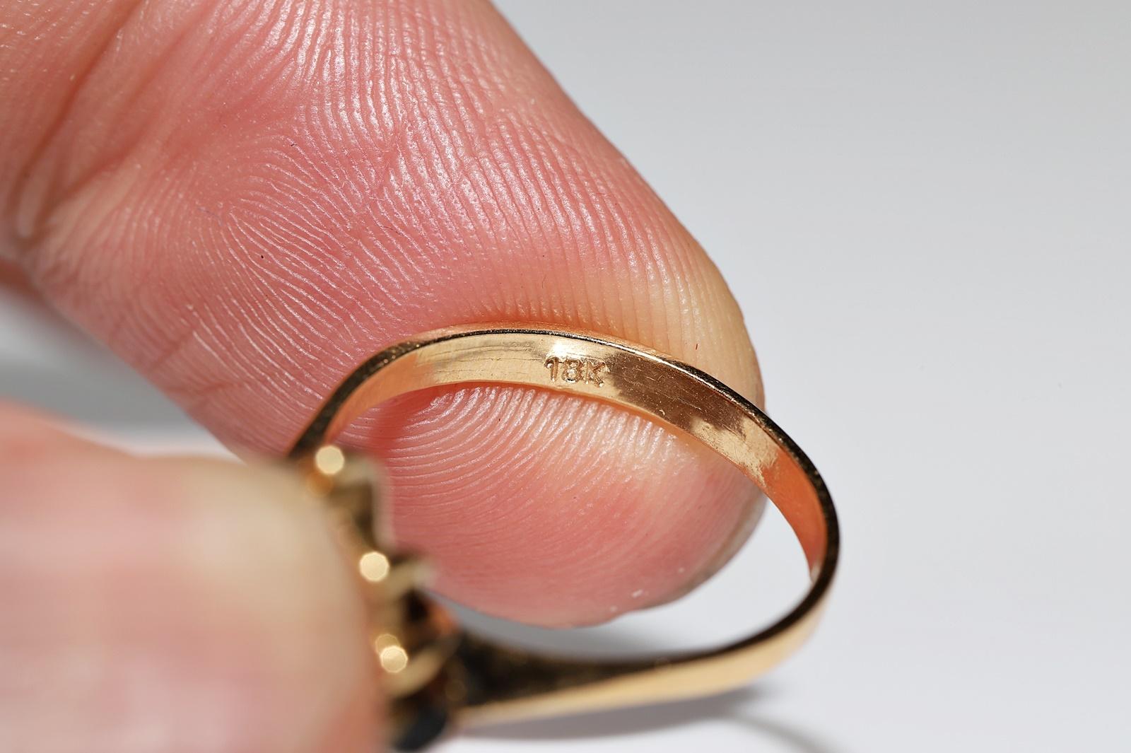 Anello Navette con diamanti naturali in oro 18 carati, vintage, circa anni '70 in vendita 3
