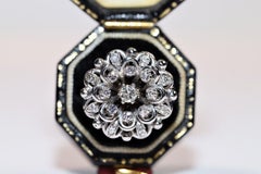 Vintage Circa 1970s 18k White Gold natural Diamond Decorated Ring