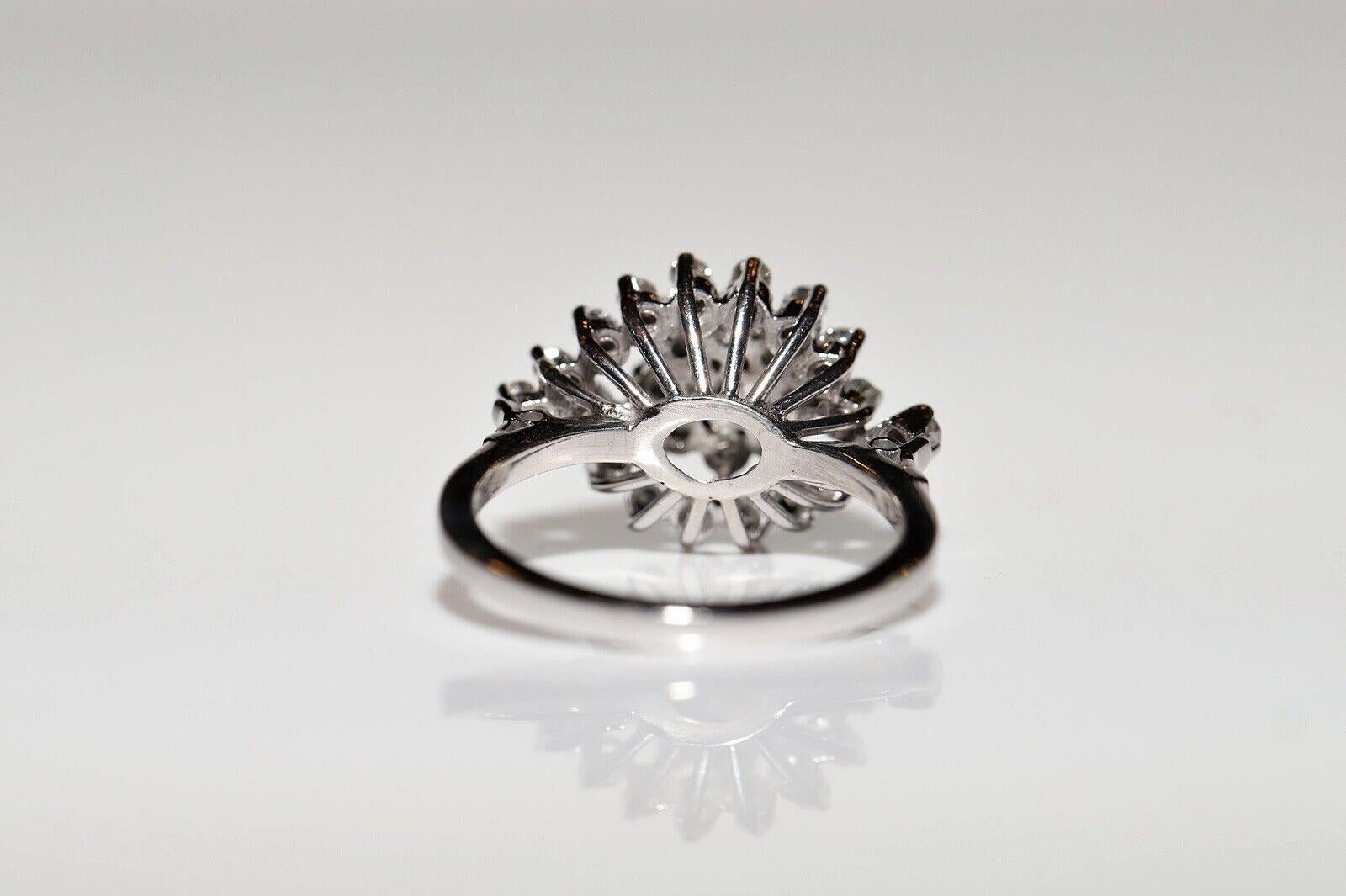 Vintage Circa 1970er Jahre 8k Gold Natürlicher Diamant Dekorierter Vintage-Ring im Angebot 5