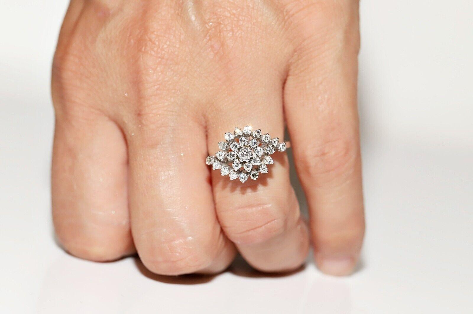 Vintage Circa 1970er Jahre 8k Gold Natürlicher Diamant Dekorierter Vintage-Ring im Angebot 6