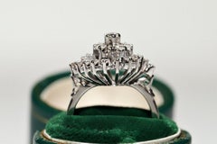 Vintage Circa 1970s 8k Gold Natural Diamond Decorated Ring