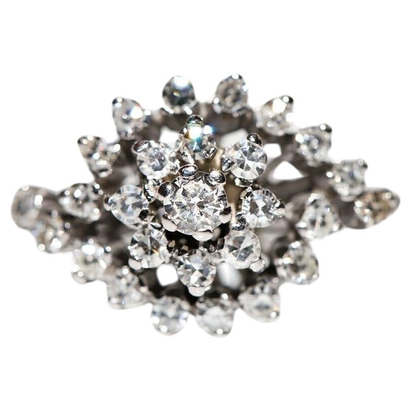 Vintage Circa 1970er Jahre 8k Gold Natürlicher Diamant Dekorierter Vintage-Ring