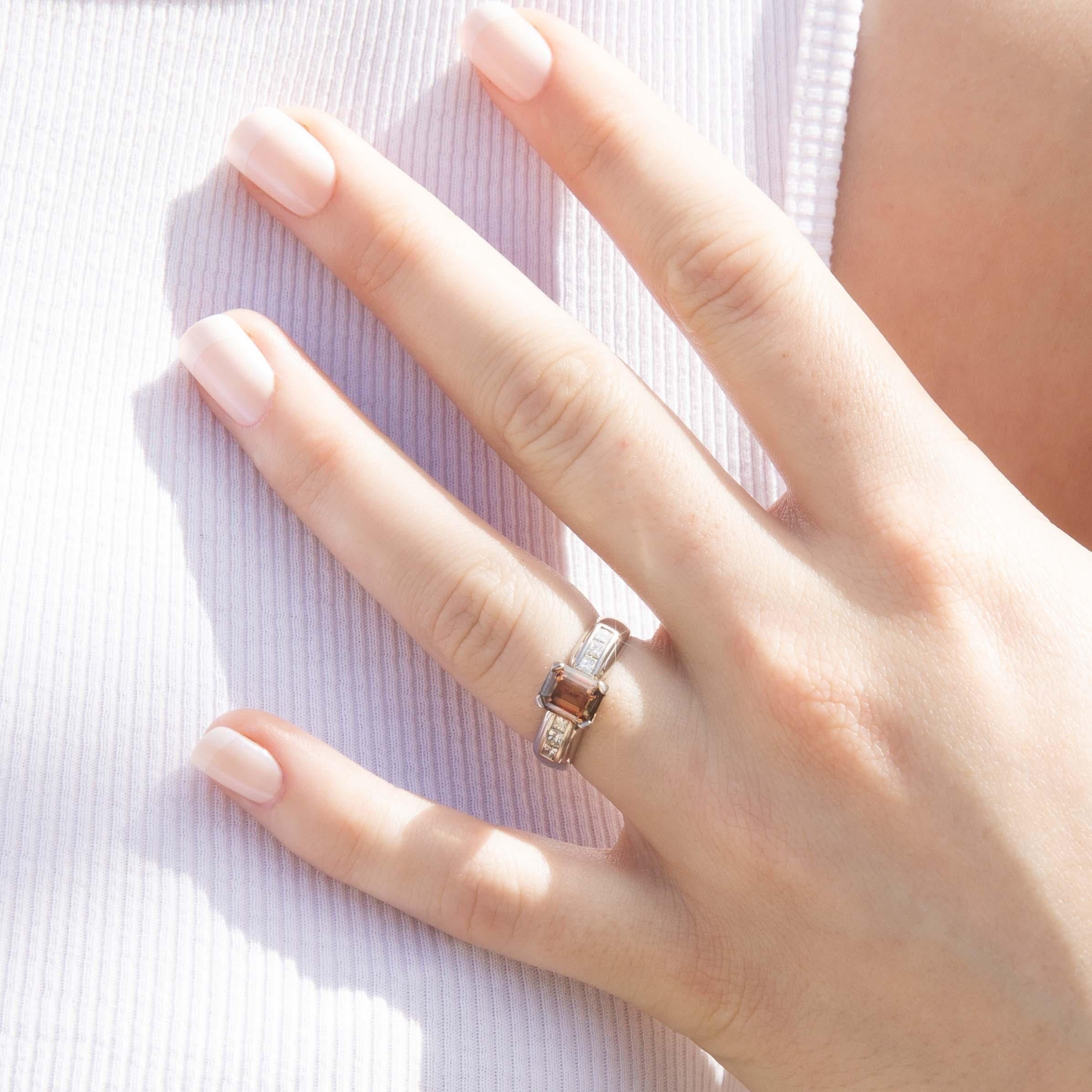 Vintage Circa 1970er Jahre Parti Saphir & Diamant-Ring 18 Karat Weißgold für Damen oder Herren im Angebot