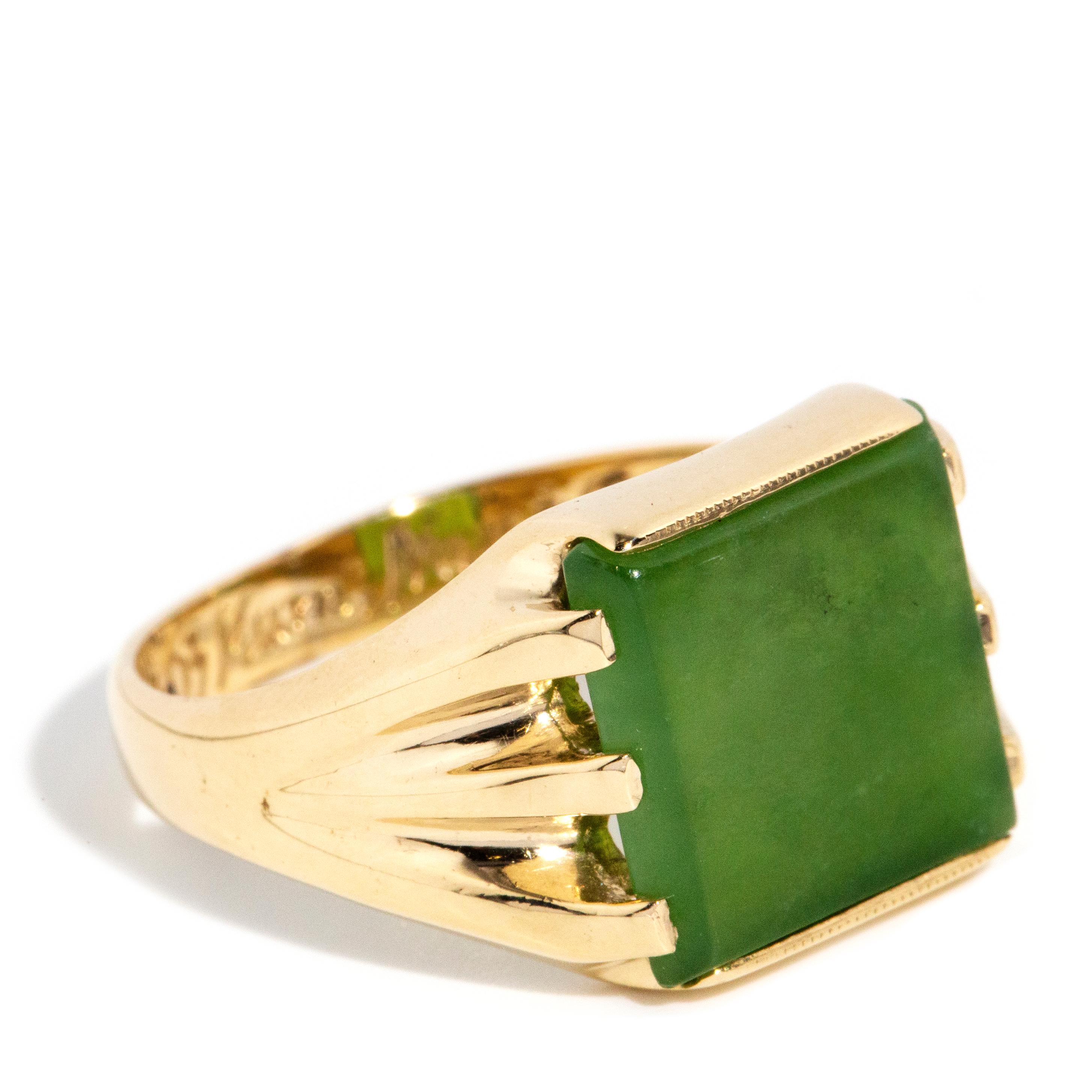 square jade ring