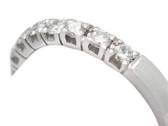 Vintage circa 1980 Diamond White Gold Half Eternity Ring