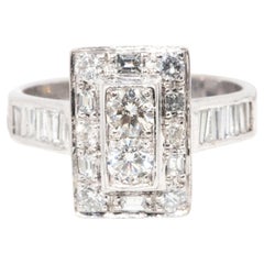 Vintage Circa 1980s 0.80 Carat Diamond Ring 18 Carat White Gold