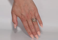 Vintage CIRCA 1980s 14k Gold Natürlicher Diamant und Saphir Smaragd Rubin Ring