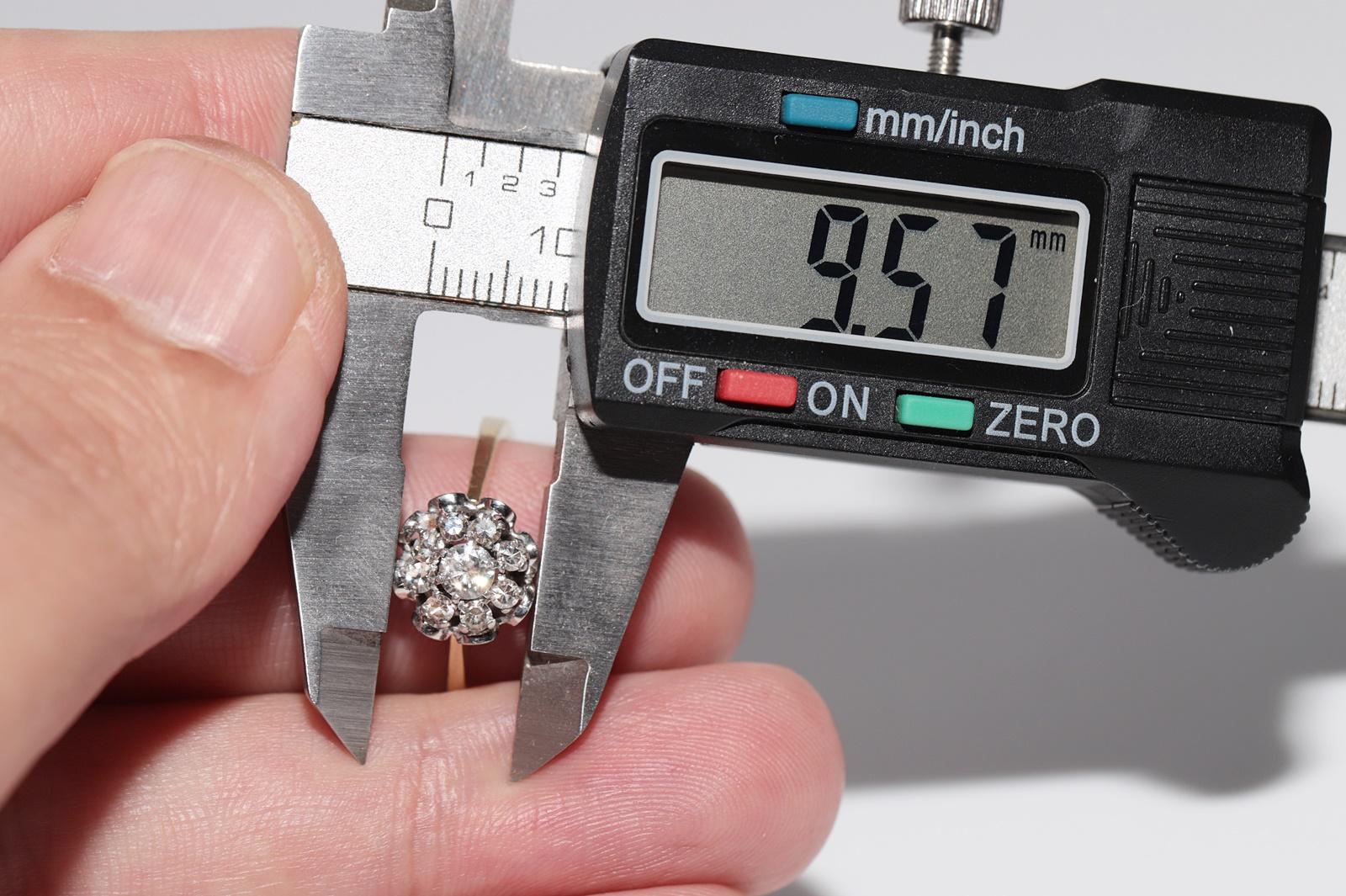 Anello da cocktail decorato con diamanti naturali in oro 14k, CIRCA GLI ANNI 80 in vendita 5