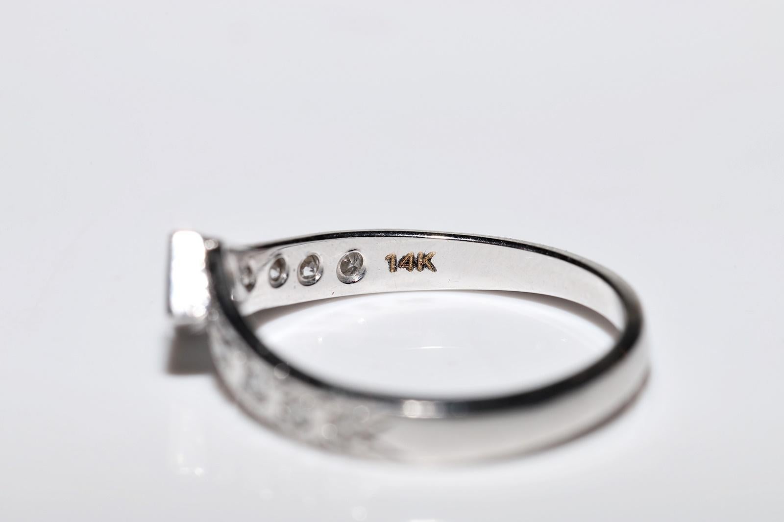 Vintage Circa 1980er Jahre 14k Gold Natürlicher Diamant Dekorierter Vintage-Ring im Angebot 7