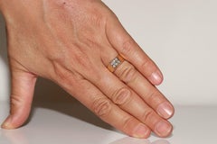 Vintage Circa 1980s 14k Gold Natural Diamond Decorated Ring