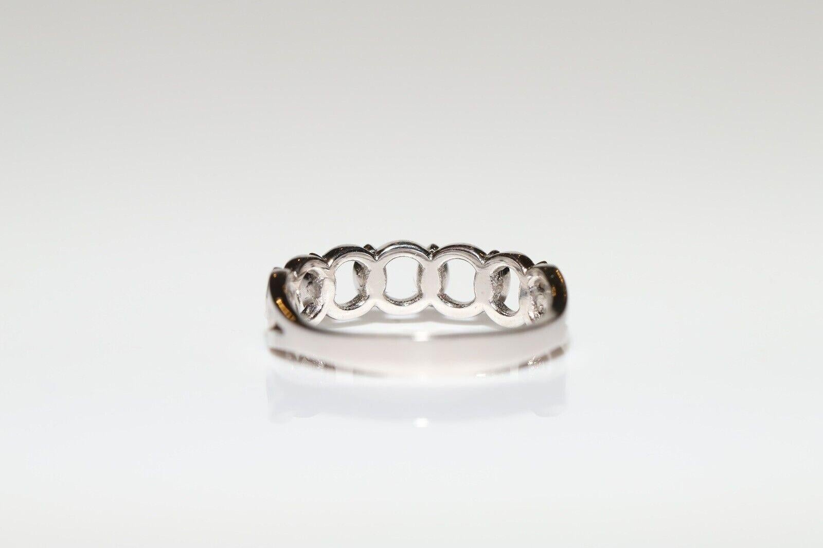 Vintage Circa 1980er Jahre 14k Gold Natürlicher Diamant Dekorierter Vintage-Ring im Angebot 1