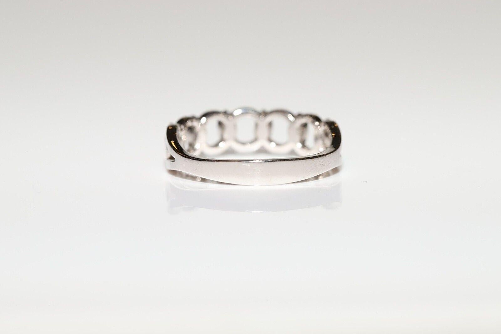 Vintage Circa 1980er Jahre 14k Gold Natürlicher Diamant Dekorierter Vintage-Ring im Angebot 2