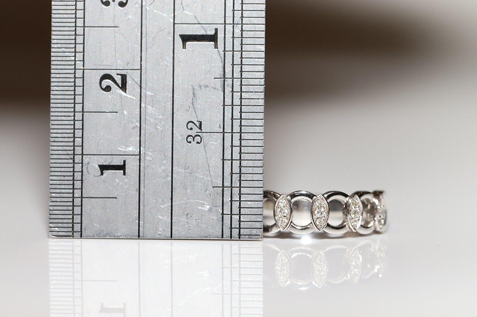 Vintage Circa 1980er Jahre 14k Gold Natürlicher Diamant Dekorierter Vintage-Ring im Angebot 3