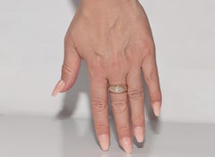 Vintage Circa 1980s 18k Gold Estate Natural Diamond Band Ring