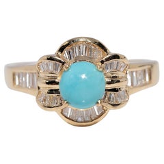 Turquoise Cluster Rings