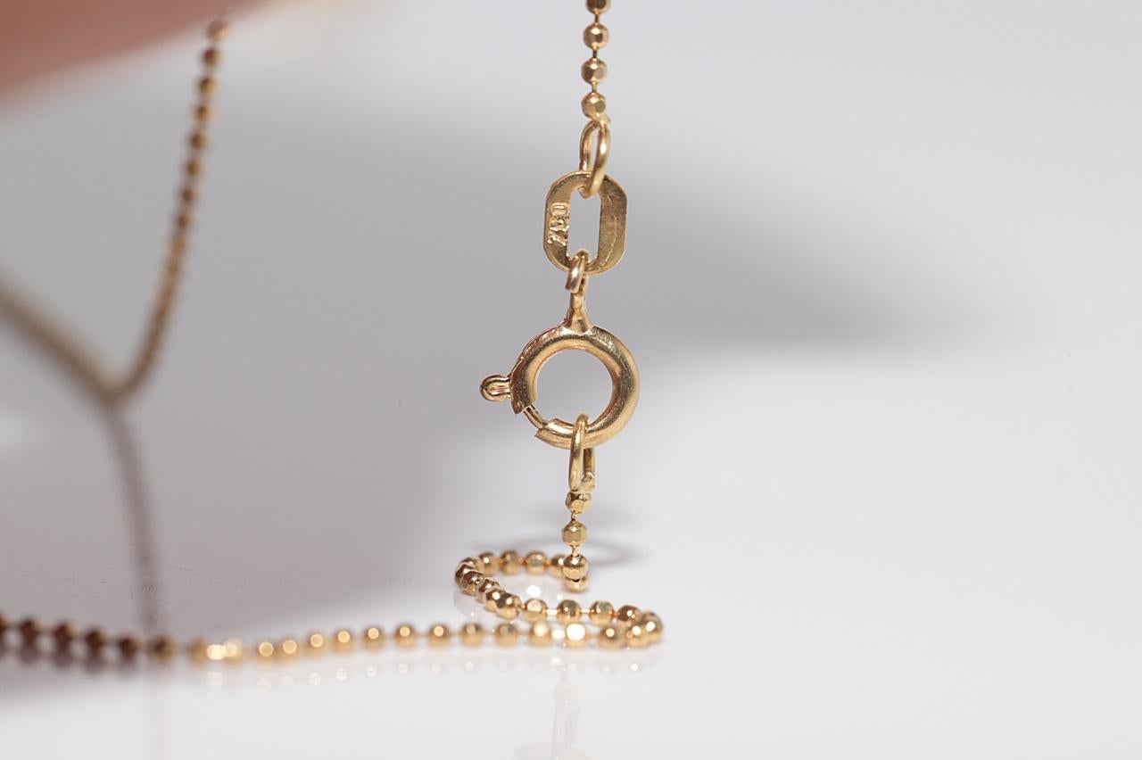 Vintage Circa 1980s 18k Gold Natural Diamond And Heart Cut Ruby Necklace For Sale 7